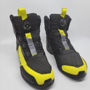 Shima Edge Mens Vented Black And Yellow Motorcycle Shoes Size US 9.5 EUR 42